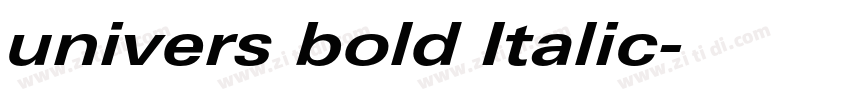 univers bold Italic字体转换